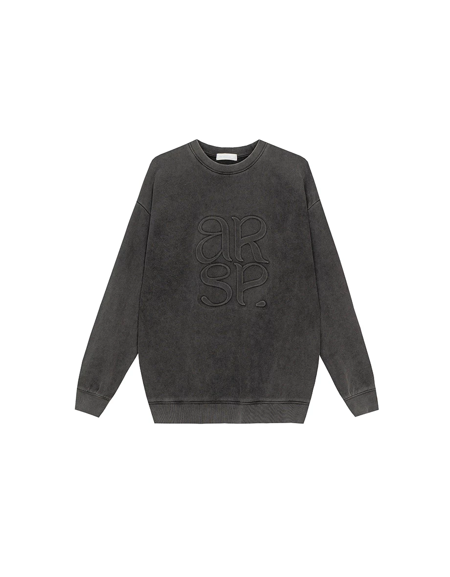 AIR SPACE Embossed Logo Pullover Sweatshirt
