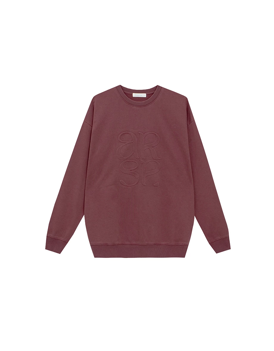 AIR SPACE Embossed Logo Pullover Sweatshirt