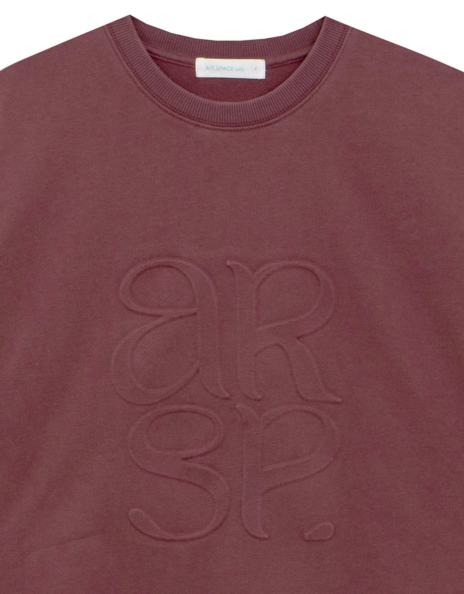 AIR SPACE Embossed Logo Pullover Sweatshirt