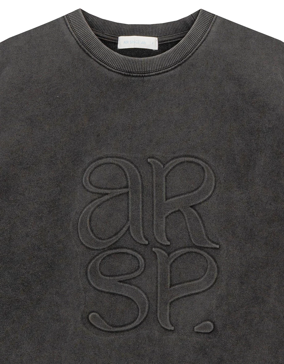 AIR SPACE Embossed Logo Pullover Sweatshirt