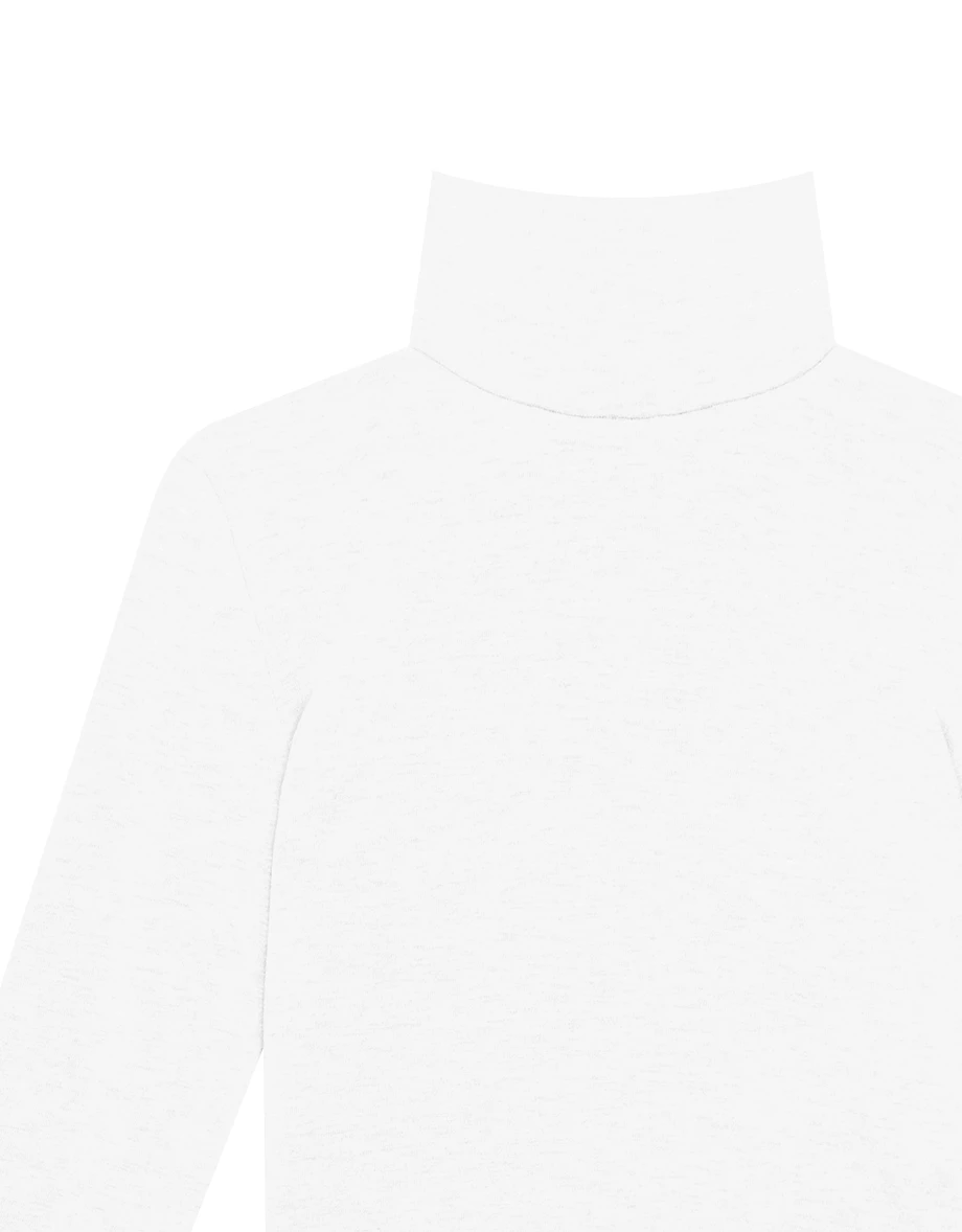 Heat Tech Plain Turtleneck Long Sleeve Cropped Top