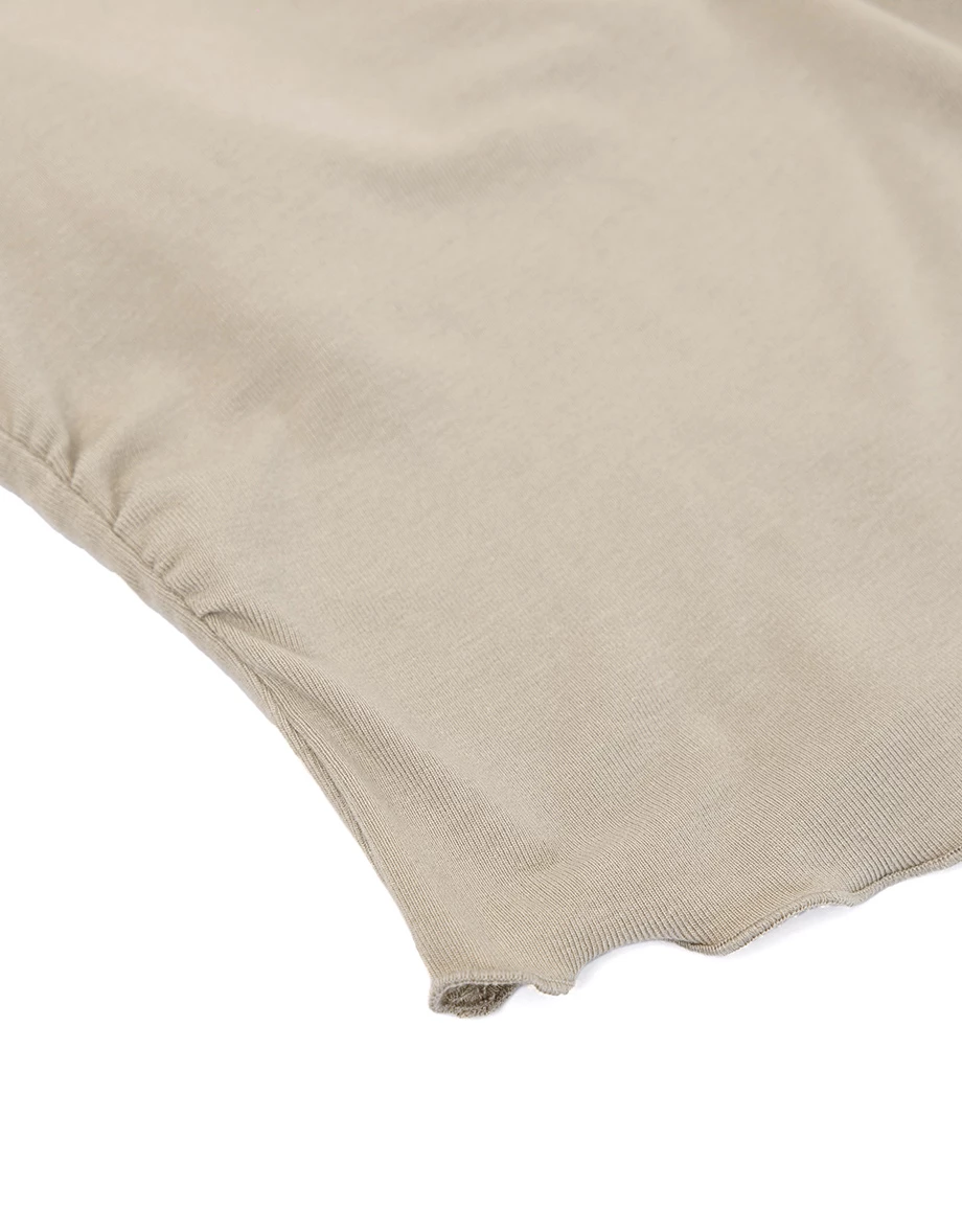 Contrast Halter Detail Faux 2 Piece Long Sleeve Padded Bra Top