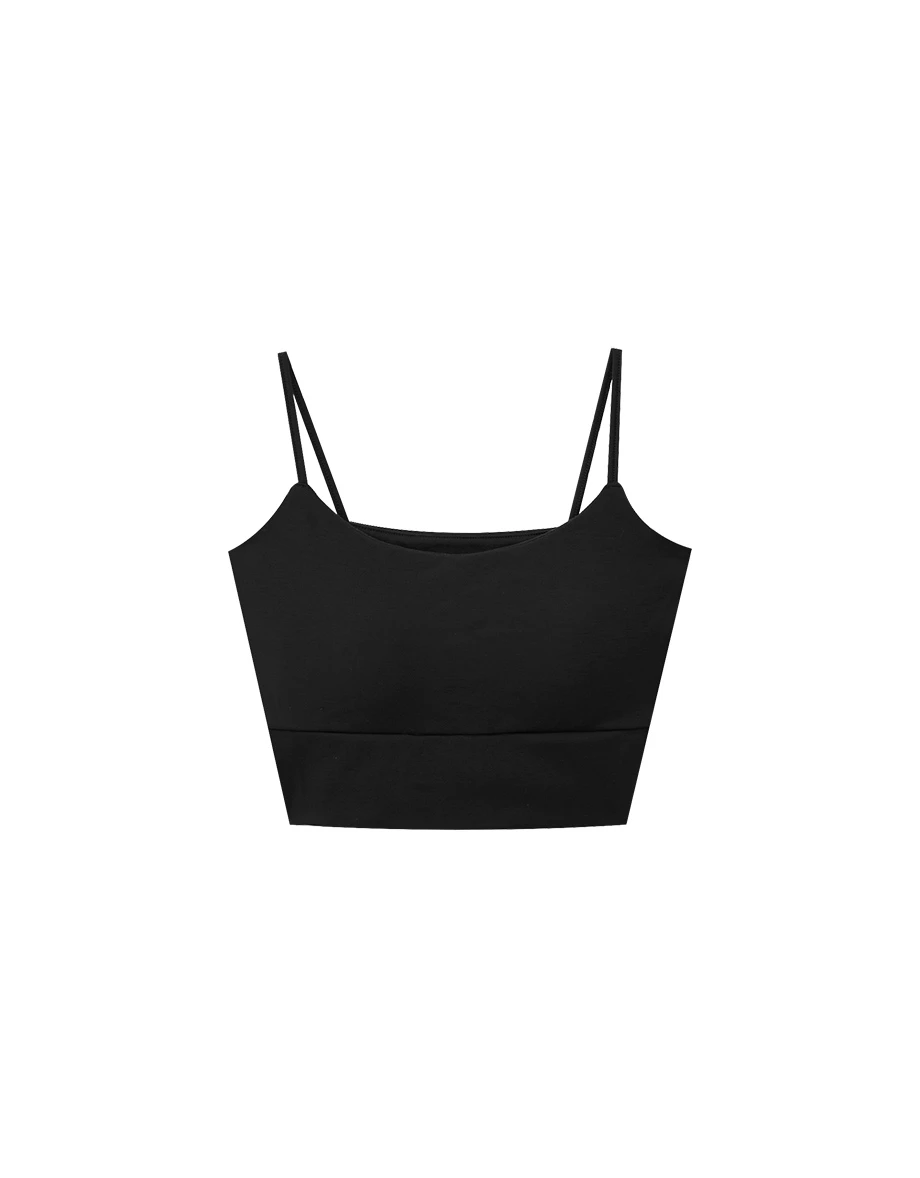 【Heat Tech】Basic Soft Stretch Spaghetti Strap Fitted Camisole Bra Top 【Heat Tech】Basic Soft Stretch Spaghetti Strap Fitted Camisole Bra Top
