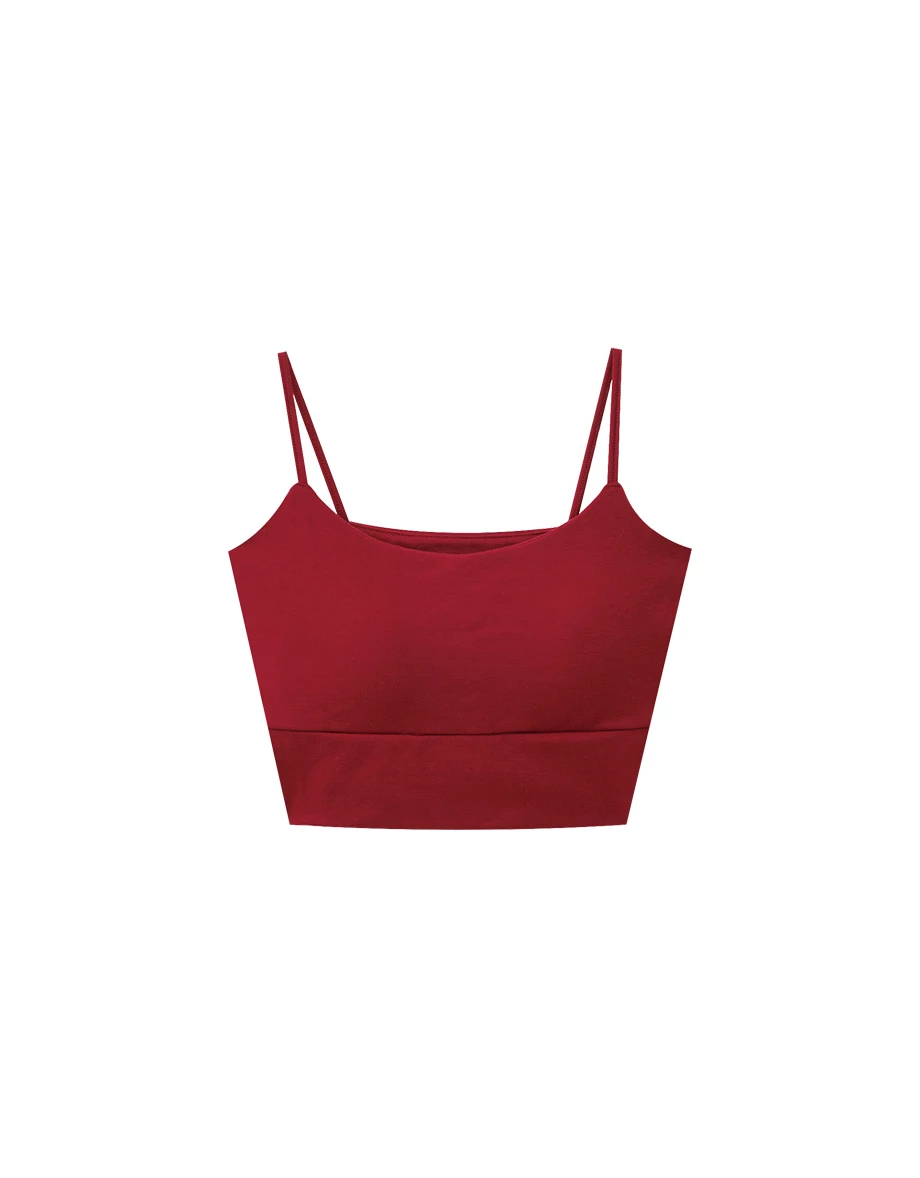 【Heat Tech】Basic Soft Stretch Spaghetti Strap Fitted Camisole Bra Top 【Heat Tech】Basic Soft Stretch Spaghetti Strap Fitted Camisole Bra Top