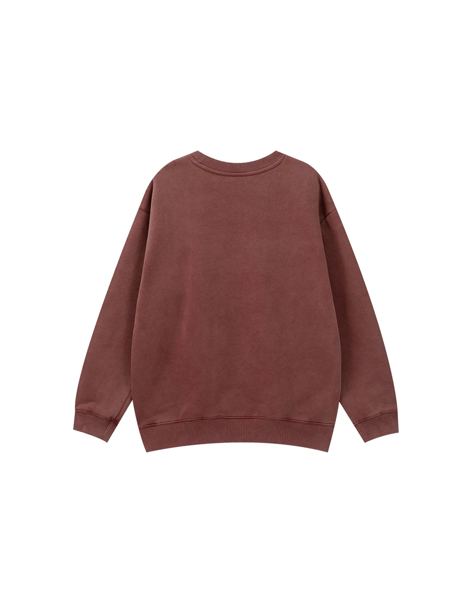 【DINOTAENG】Washed Color Print Sweatshirt With Inner Fleece 【DINOTAENG】Washed Color Print Sweatshirt With Inner Fleece