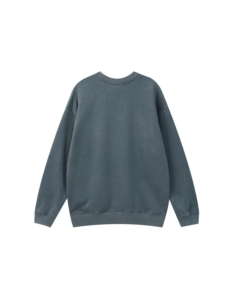 【DINOTAENG】Washed Color Print Sweatshirt With Inner Fleece 【DINOTAENG】Washed Color Print Sweatshirt With Inner Fleece