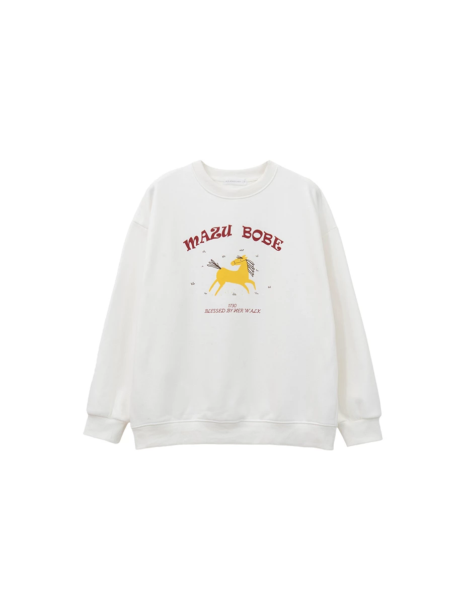 CNY MAZU BOBE Graphic Crewneck Sweatshirt