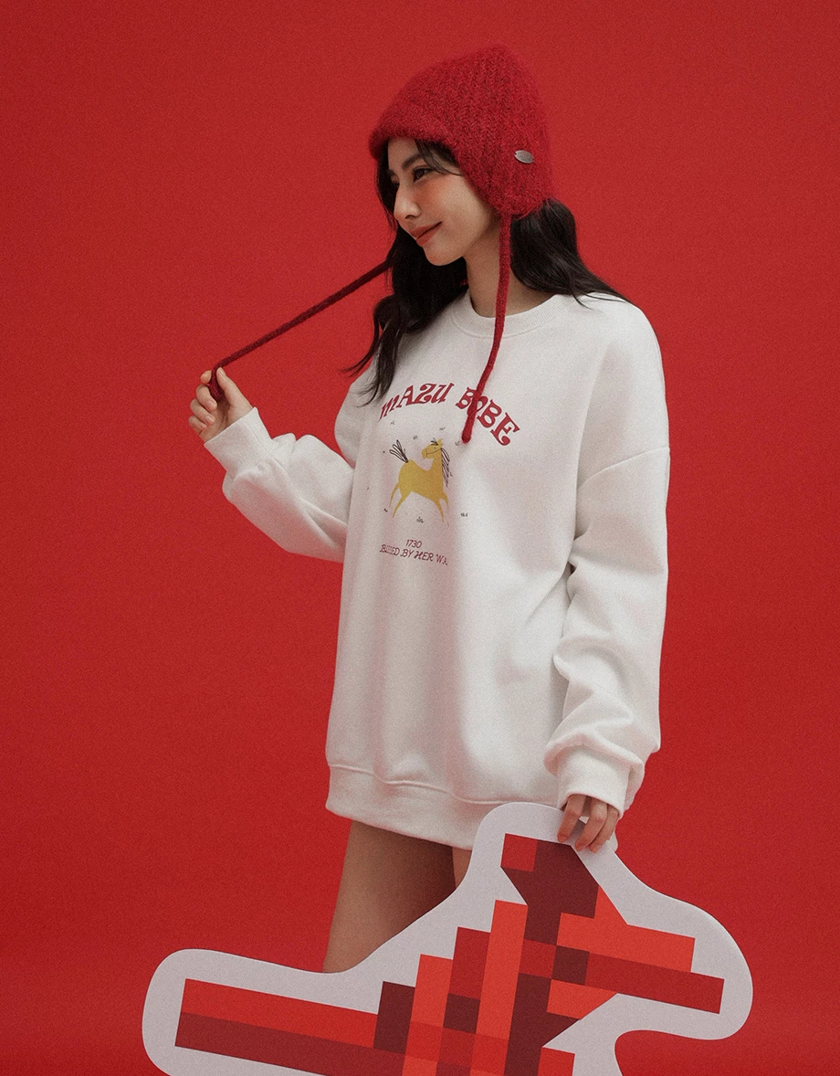 CNY MAZU BOBE Graphic Crewneck Sweatshirt