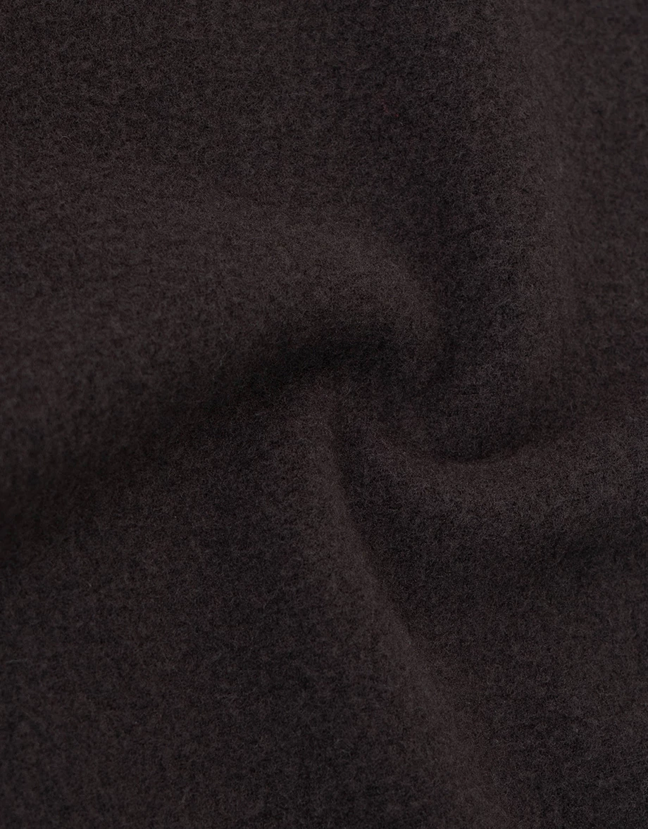 Fleece Lined Off Shoulder Long Sleeve Cropped Top (With Scarf)