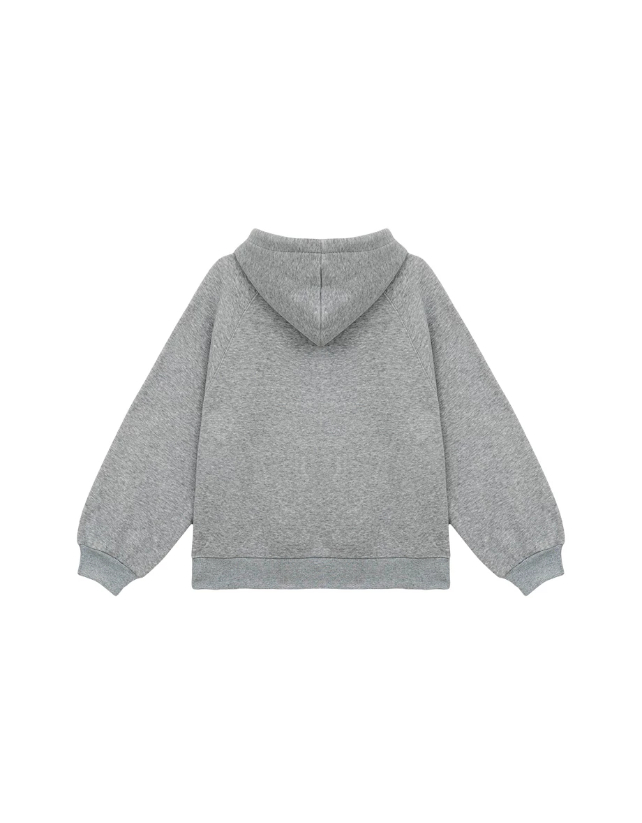 Half Zip Fleece Lined Oversized Hooded Sweatshirt