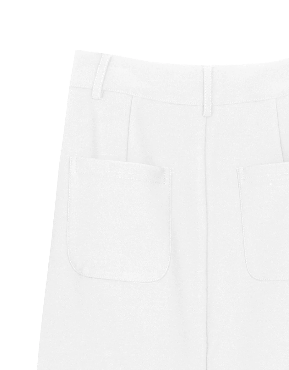 AIRY HOURGLASS Minimalist A Line High Waist Tailored Suit Maxi Skirt with Pockets