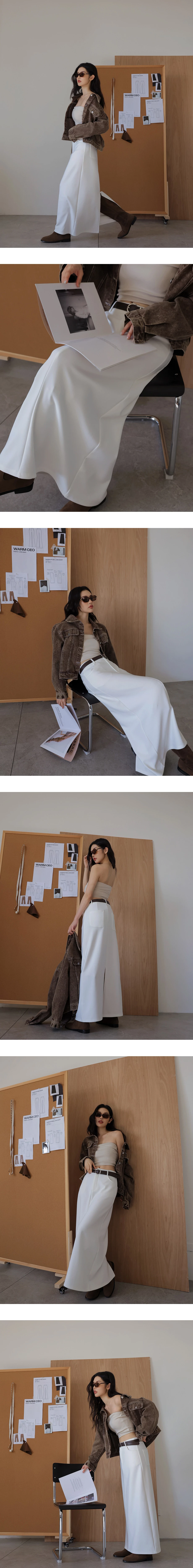 【長腿CEO】後開衩西裝長裙