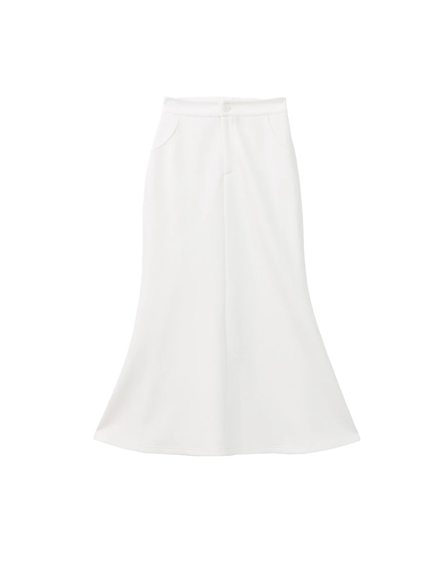 Classic High Waist Mermaid Silhouette Maxi Skirt with Pockets Classic High Waist Mermaid Silhouette Maxi Skirt with Pockets