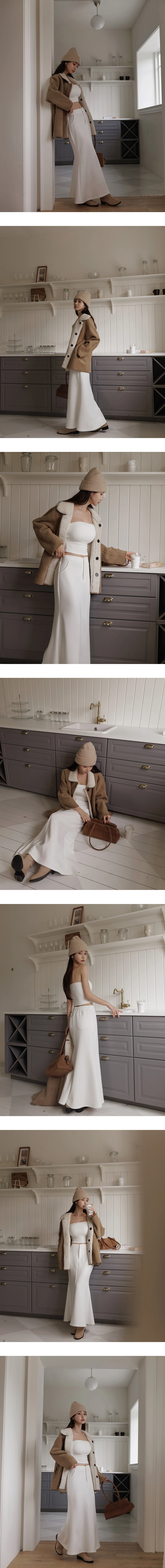 Classic High Waist Mermaid Silhouette Maxi Skirt with Pockets Classic High Waist Mermaid Silhouette Maxi Skirt with Pockets