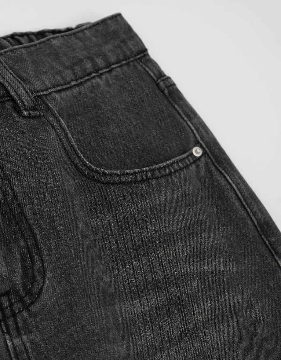 Front Slit Vintage Wash High Waist Jeans Denim Mermaid Maxi Skirt