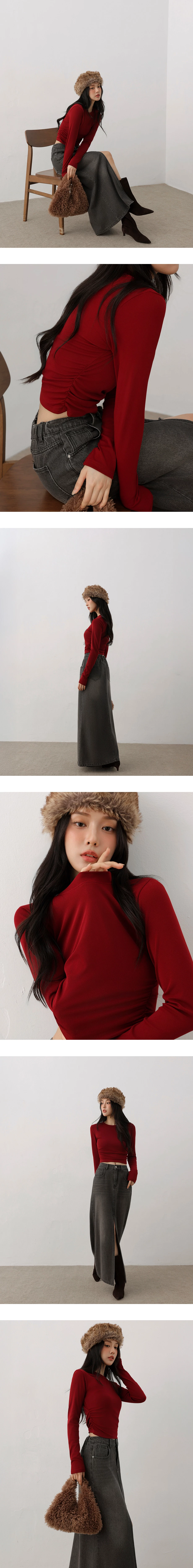 Front Slit Vintage Wash High Waist Jeans Denim Mermaid Maxi Skirt