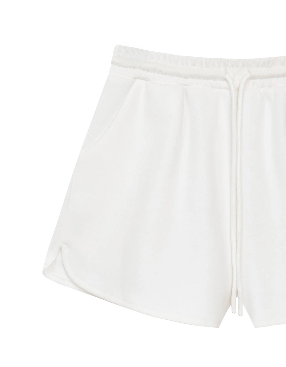 【Ling Cheng Design】Comfy Daily Drawstring Elastic Waist Shorts with Pockets