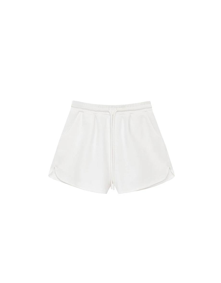 【Ling Cheng Design】Comfy Daily Drawstring Elastic Waist Shorts with Pockets