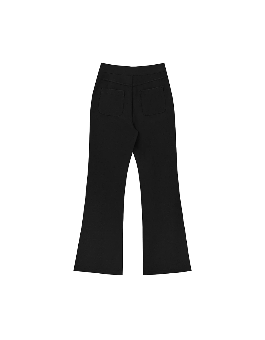 AIRY HOURGLASS High Waist Tailored Suit Flare Pants with Front Seam Detail