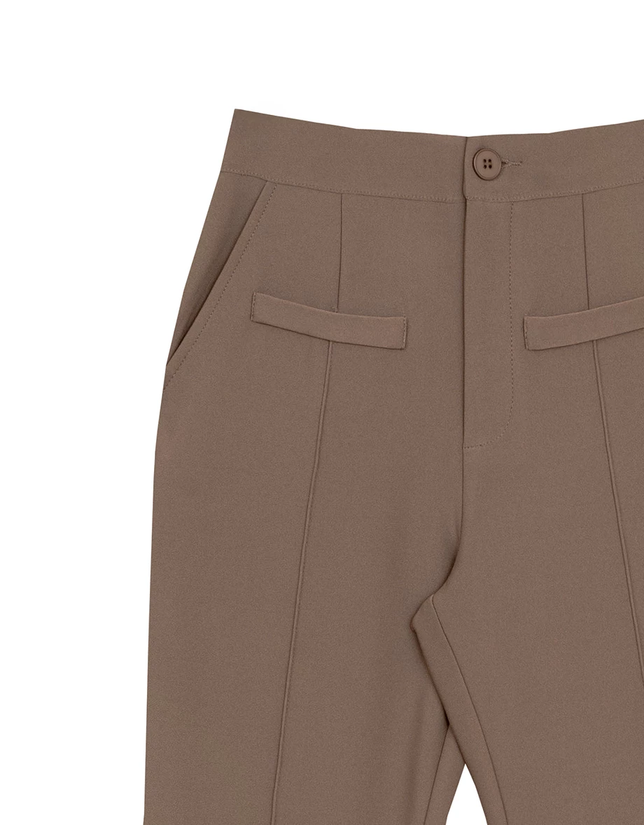 AIRY HOURGLASS High Waist Tailored Suit Flare Pants with Front Seam Detail