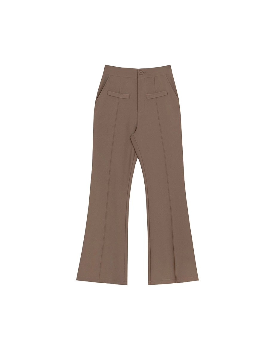 AIRY HOURGLASS High Waist Tailored Suit Flare Pants with Front Seam Detail