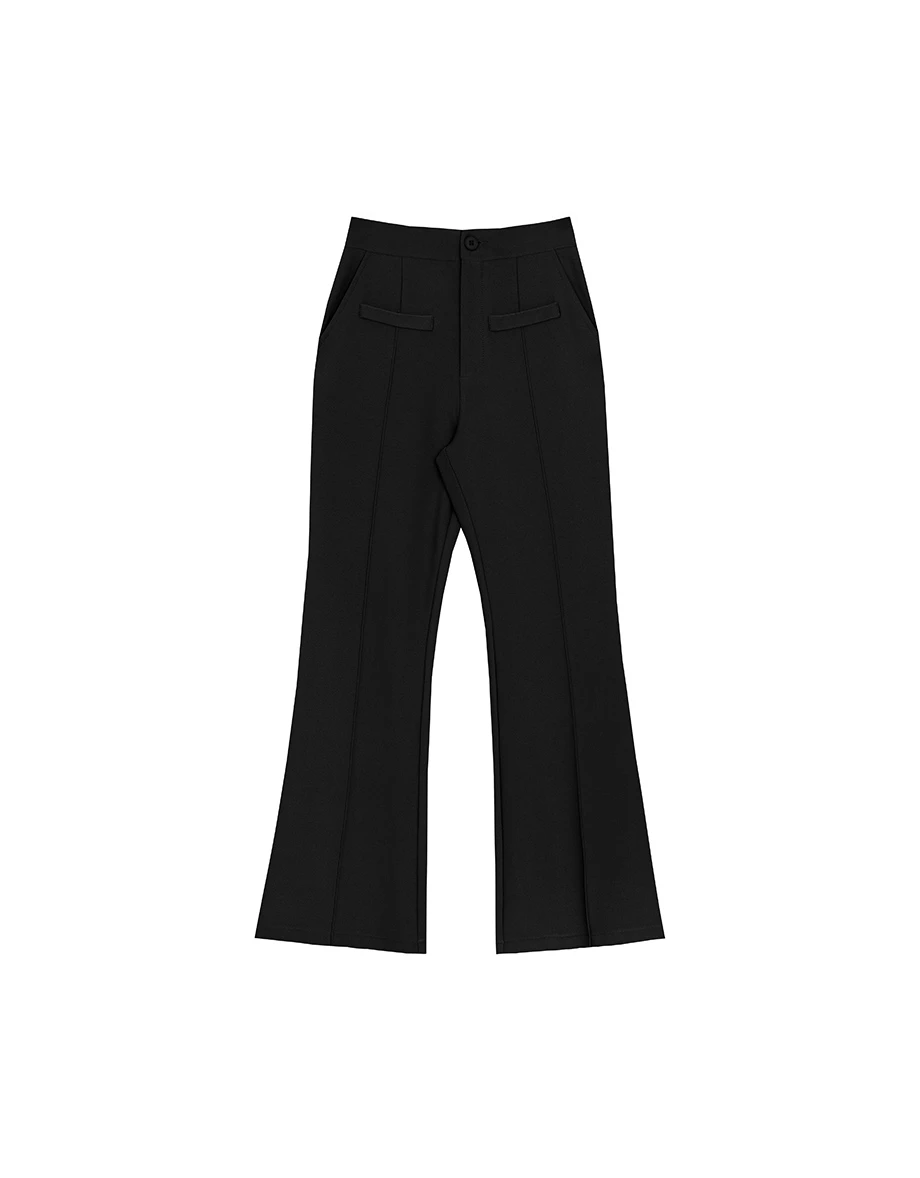 AIRY HOURGLASS High Waist Tailored Suit Flare Pants with Front Seam Detail