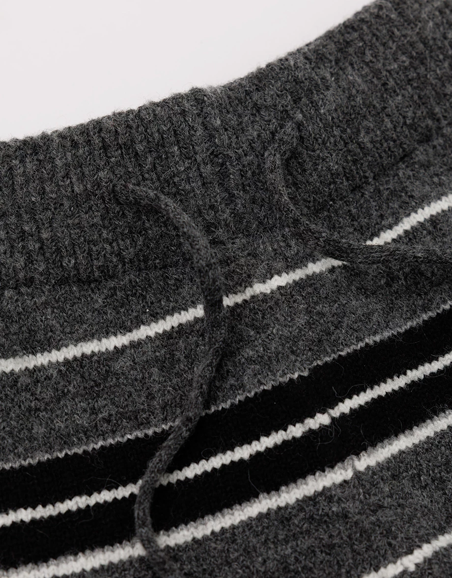 Cozy Plush Knit Drawstring Lounge Shorts (Solid/Striped) Cozy Plush Knit Drawstring Lounge Shorts (Solid/Striped)