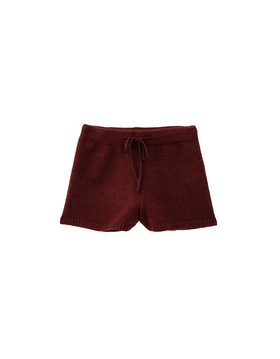 Cozy Plush Knit Drawstring Lounge Shorts (Solid/Striped)