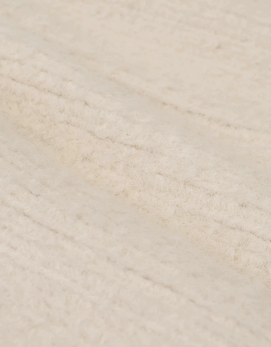 Fluffy Knit Drawstring Waist Lounge Shorts