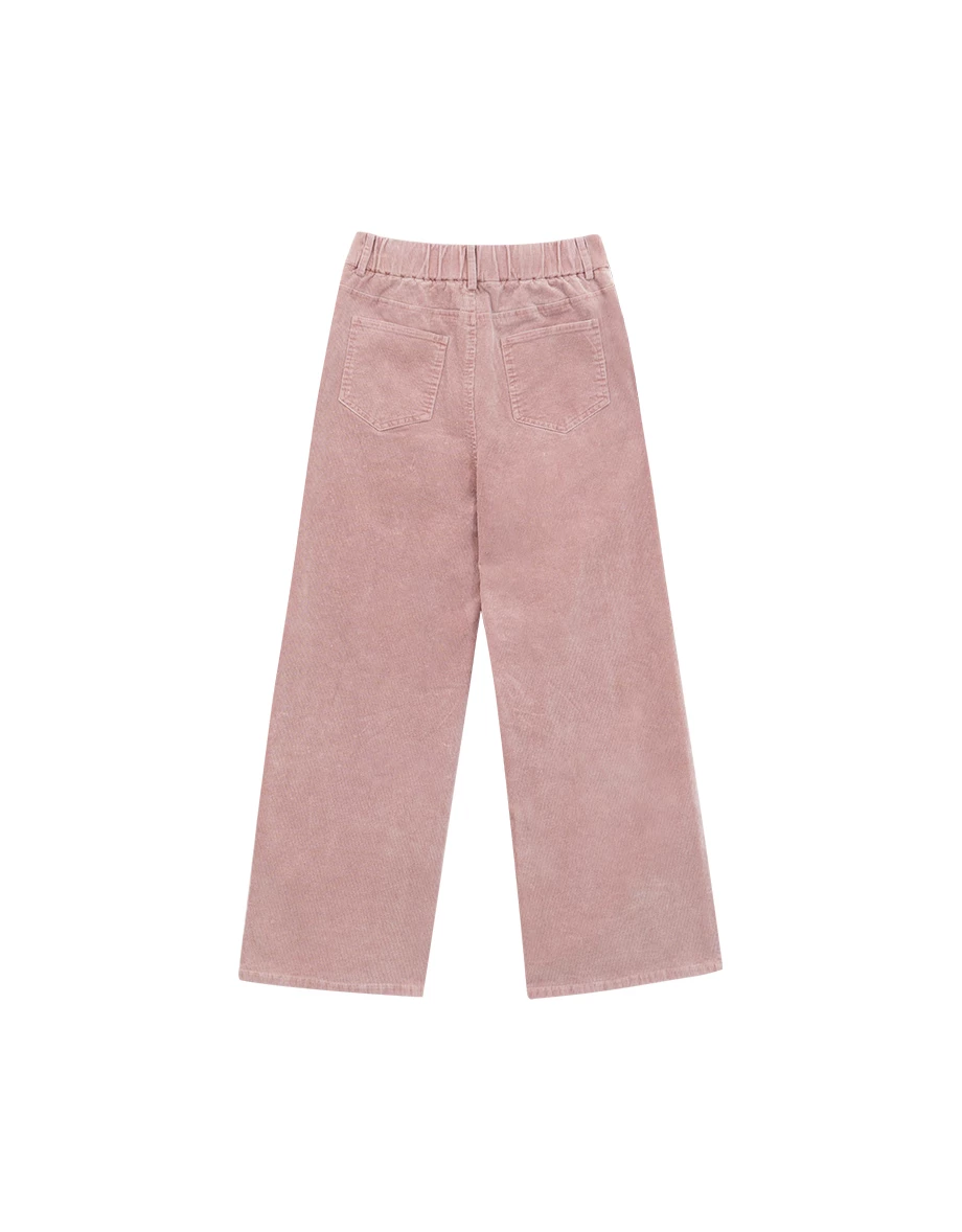 Middle Waist Soft Corduroy Straight Wide Leg Pants Middle Waist Soft Corduroy Straight Wide Leg Pants