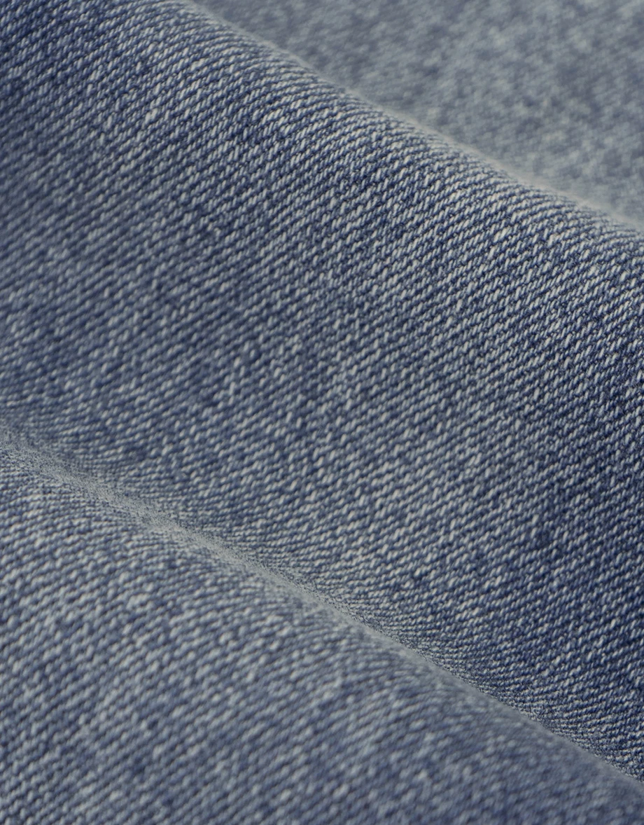 Vintage Wash Double Button Low Rise Flared Jeans Denim Pants