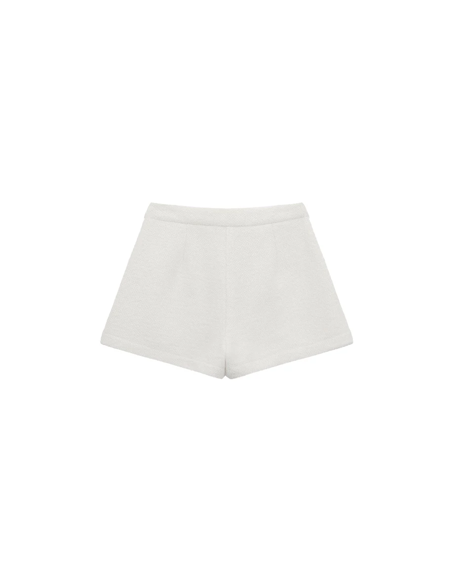 Soft Touch Fuzzy Textured Lounge Shorts with Pockets