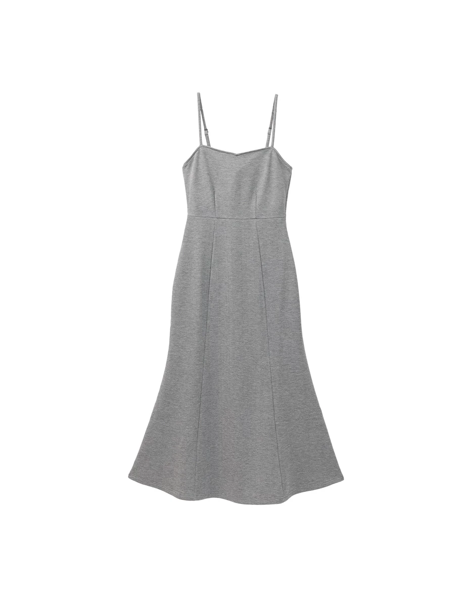 Solid Color Soft Knit Spaghetti Strap Padded Maxi Dress Solid Color Soft Knit Spaghetti Strap Padded Maxi Dress