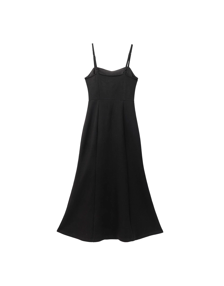 Solid Color Soft Knit Spaghetti Strap Padded Maxi Dress Solid Color Soft Knit Spaghetti Strap Padded Maxi Dress