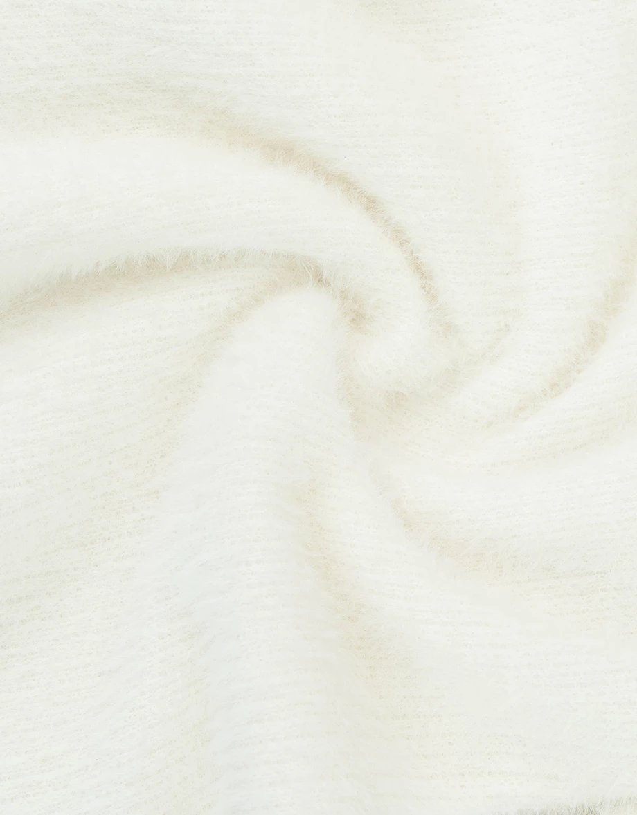 Soft Fuzzy Cold Shoulder Knit Long Sleeve Mini Dress Soft Fuzzy Cold Shoulder Knit Long Sleeve Mini Dress