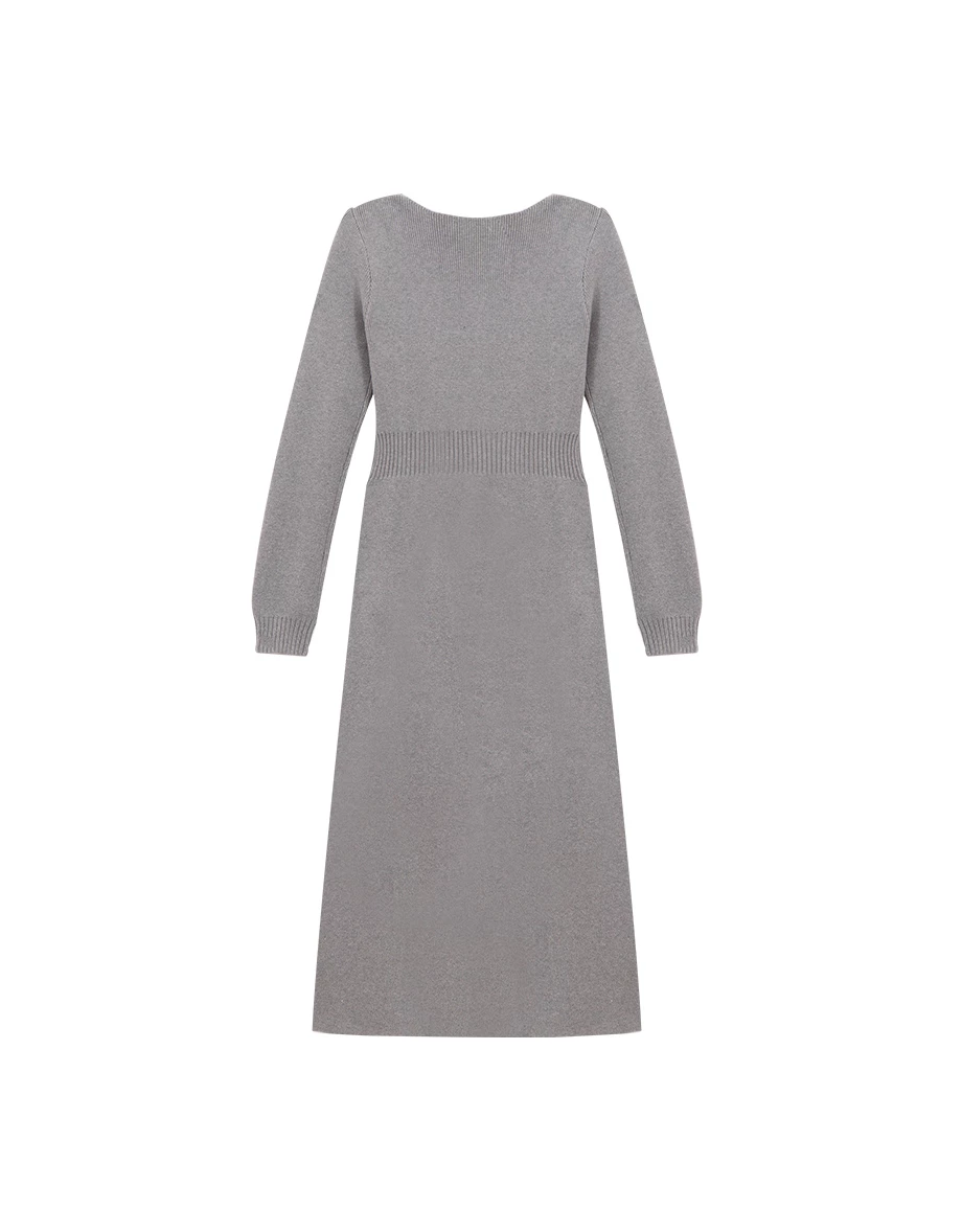 Soft Ribbed Square Neck Button Front Knit Maxi Dress Soft Ribbed Square Neck Button Front Knit Maxi Dress