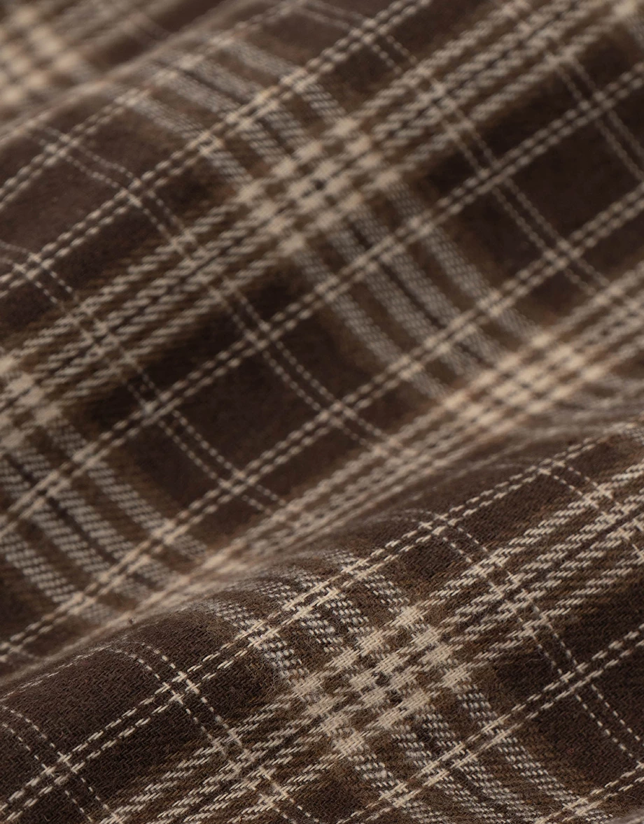 Vintage Plaid Button Down Tie Waist Shirt Mini Dress