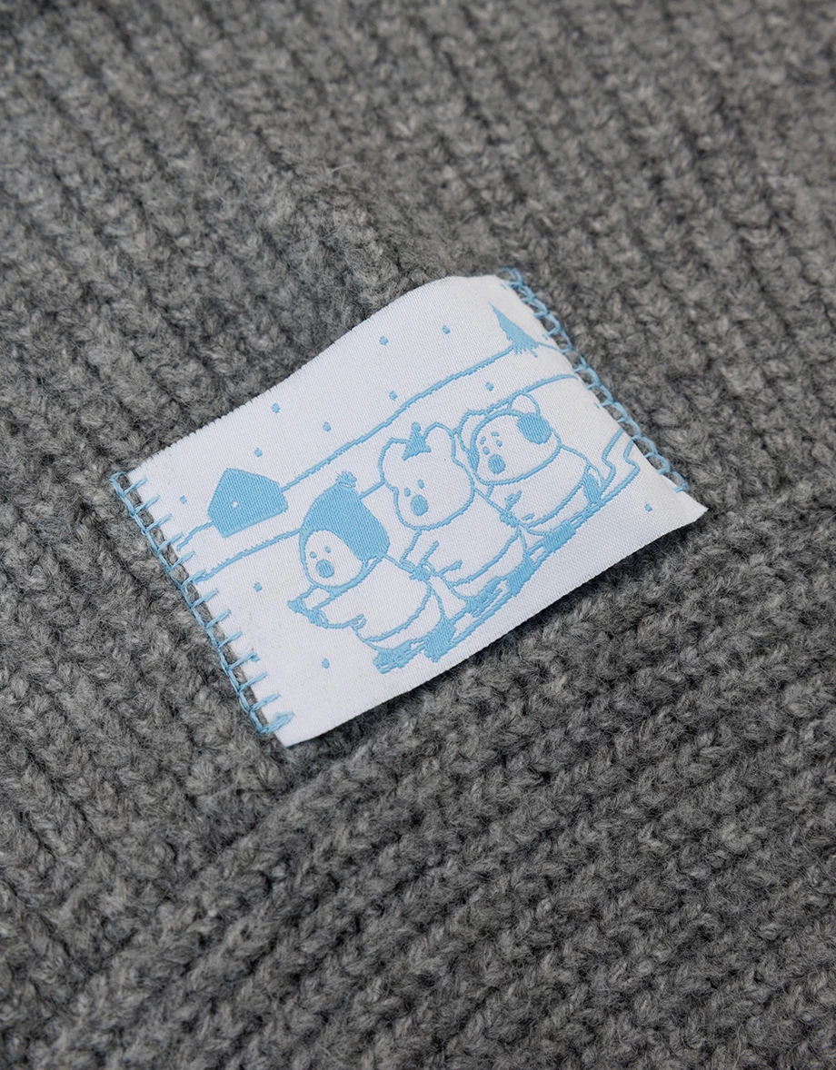 【DINOTAENG】Cable Knit Hooded Scarf 【DINOTAENG】Cable Knit Hooded Scarf