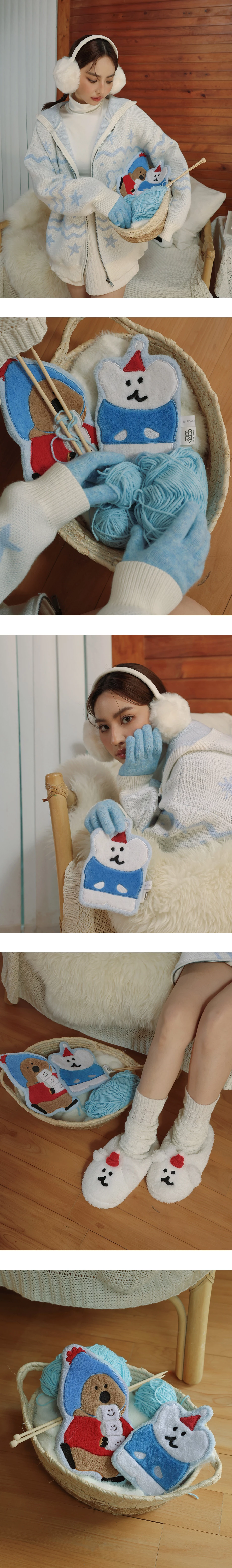 【DINOTAENG】Embroidered Fluffy Zipper Bag (QUOKKA / BOBO) 【DINOTAENG】Embroidered Fluffy Zipper Bag (QUOKKA / BOBO)