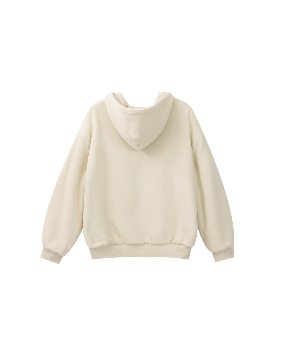 Cozy Fleece Lined Zip Up Hoodie Jacket