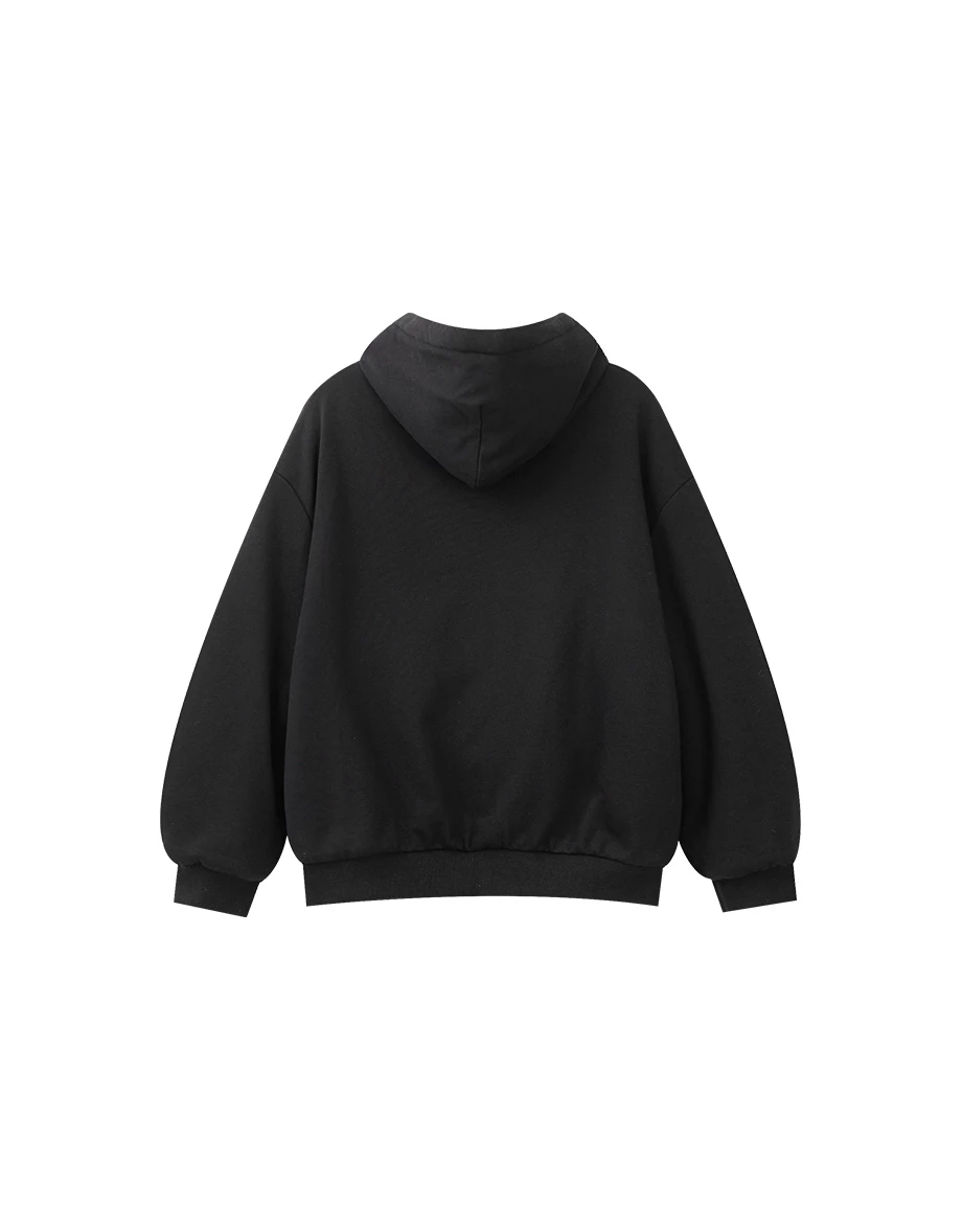 Cozy Fleece Lined Zip Up Hoodie Jacket