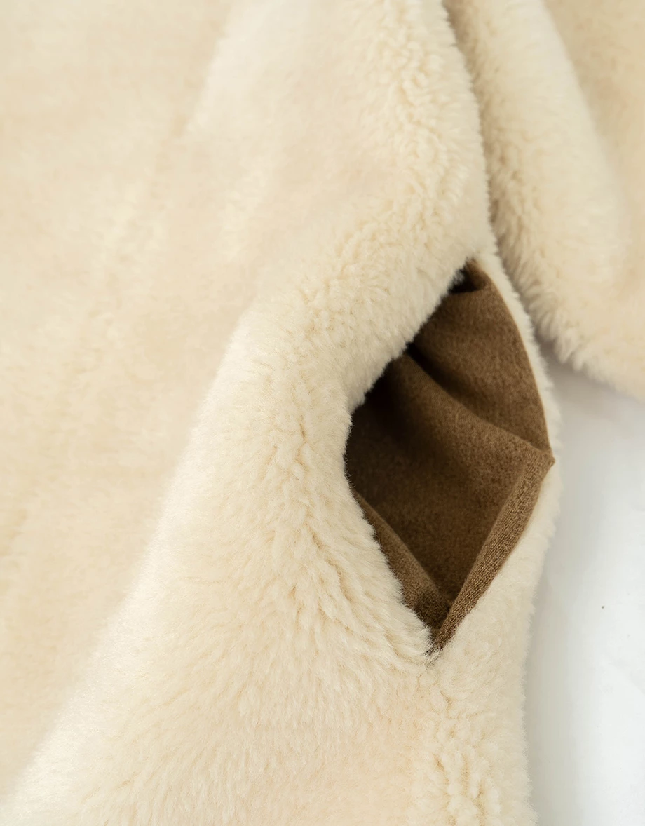 Oversized Reversible Faux Suede Shearling Jacket Oversized Reversible Faux Suede Shearling Jacket