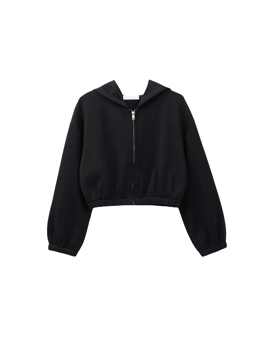 Basic Soft Cotton Blend Zip Up Hoodie Jacket Basic Soft Cotton Blend Zip Up Hoodie Jacket