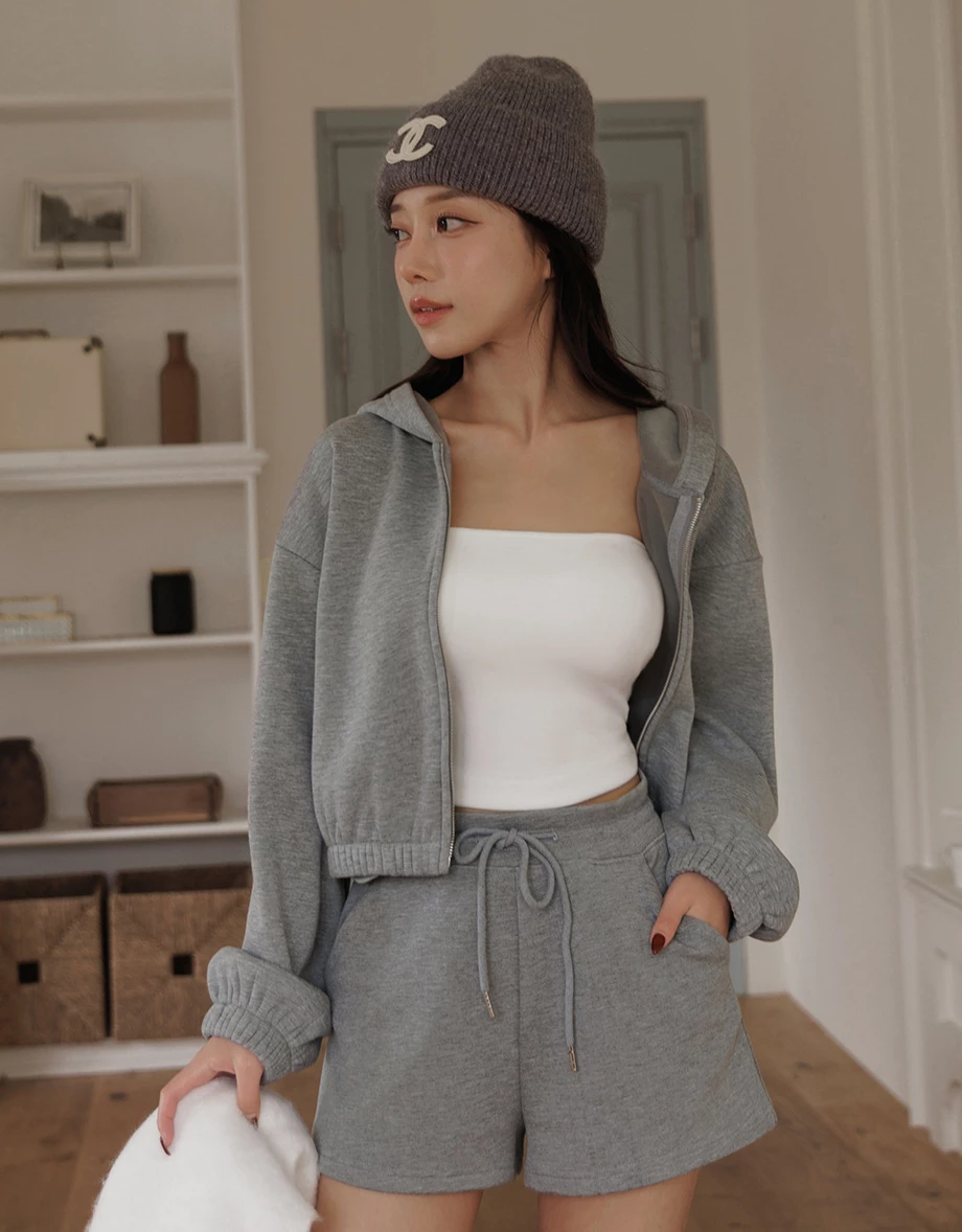 Basic Soft Cotton Blend Zip Up Hoodie Jacket Basic Soft Cotton Blend Zip Up Hoodie Jacket