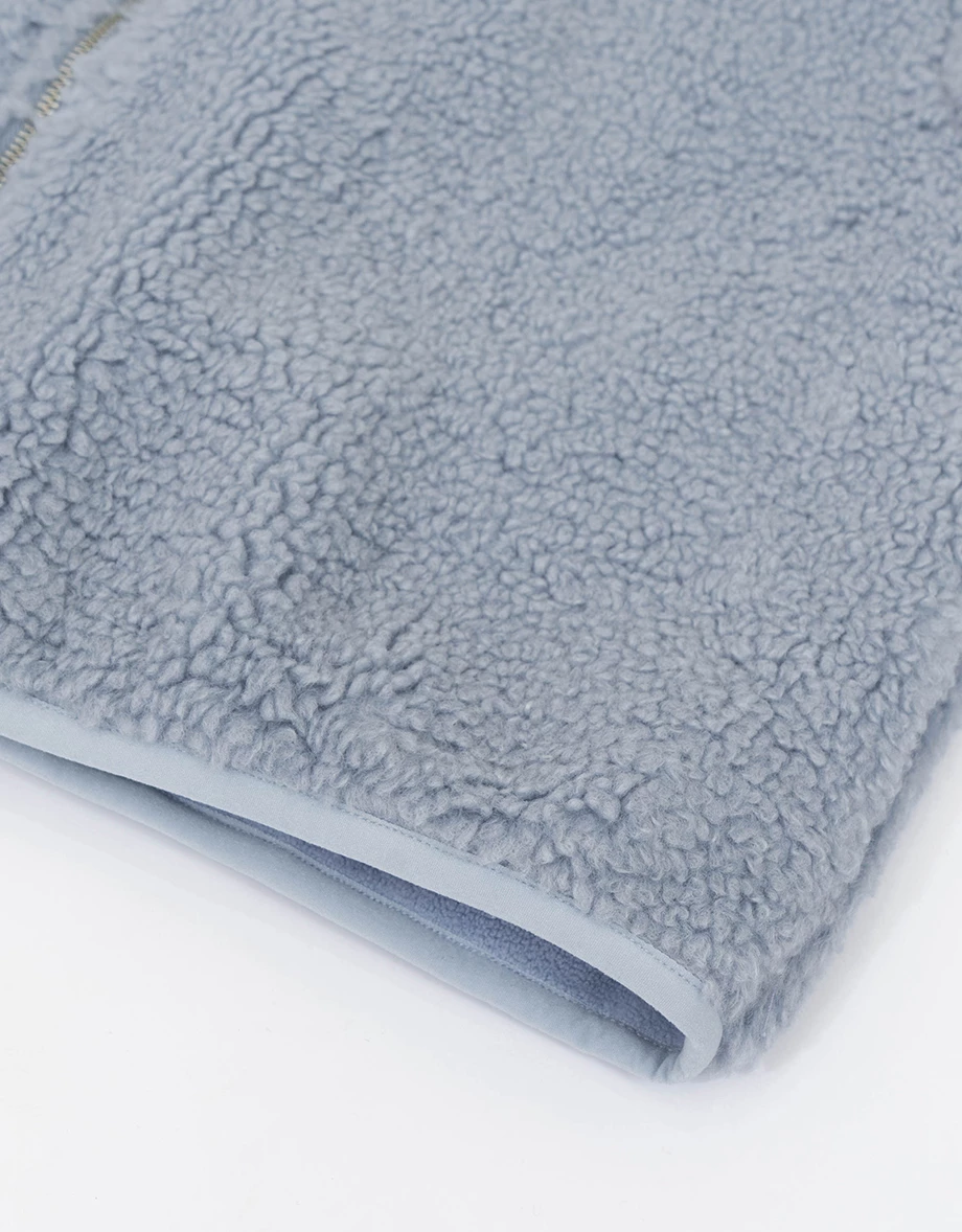 Fluffy Faux Fur High Collar Zip Up Cropped Jacket