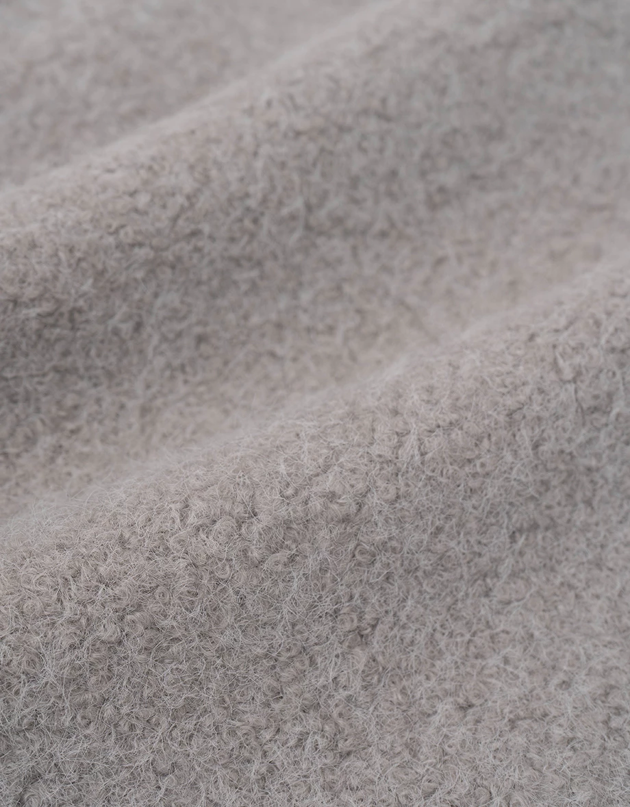 Oversized Zip Up Hooded Sherpa Jacket