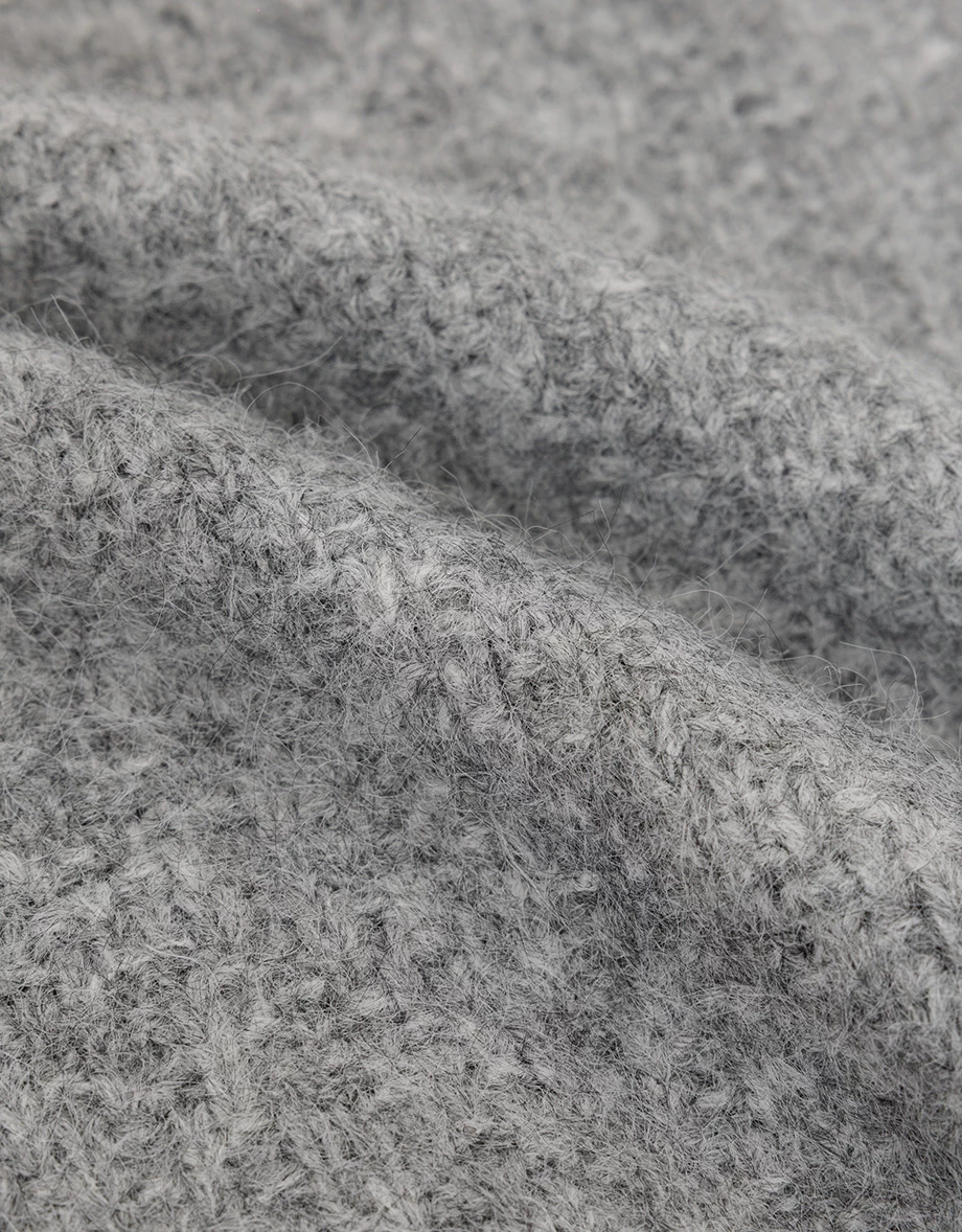 2 Way Fluffy Knit Long Sleeve Oversized Sweater