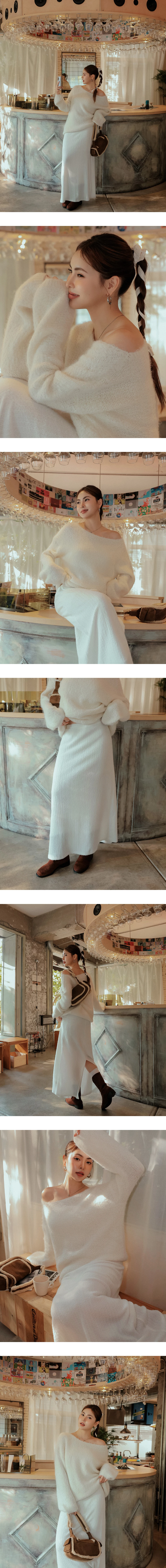 2 Way Fluffy Knit Long Sleeve Oversized Sweater