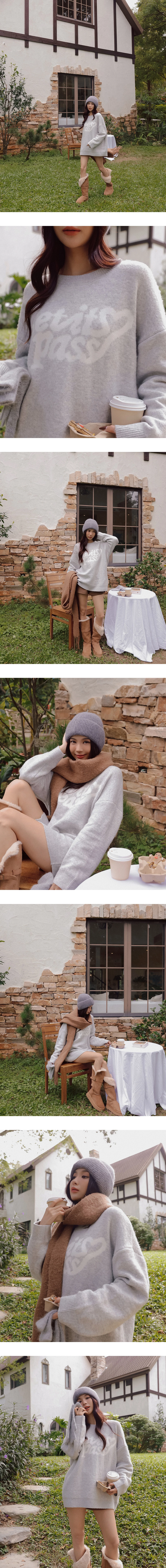 Soft Fluffy Oversized Lettering Knit Sweater Soft Fluffy Oversized Lettering Knit Sweater