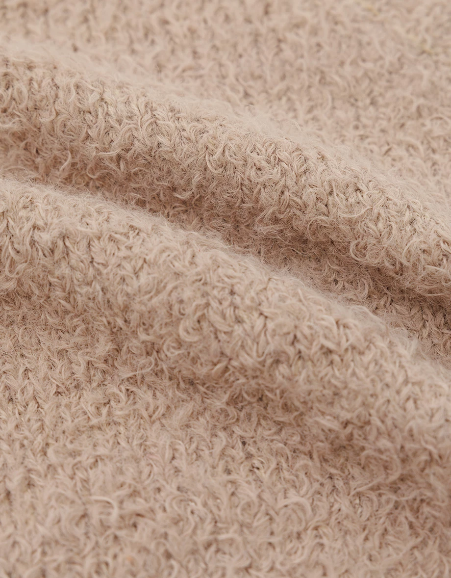 Fluffy Knit V Neck Pullover Sweater Fluffy Knit V Neck Pullover Sweater